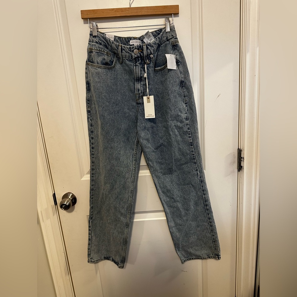 Good American Light Blue Straight Leg Jeans